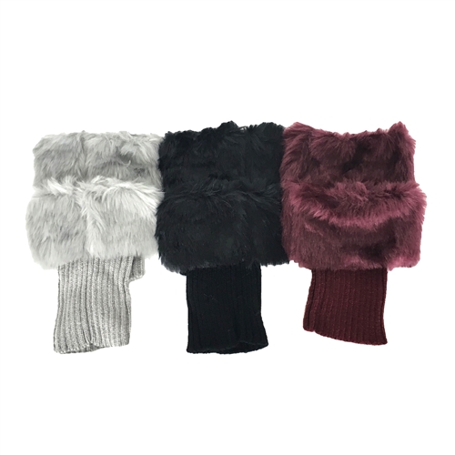Fashion Culture Faux Fur Cuff Boot Toppers