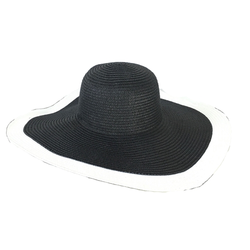Fashion Culture Tiffany Wide Brim Floppy Straw Sun Hat
