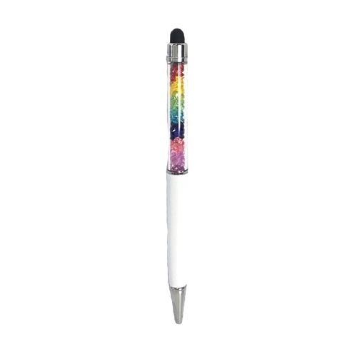 Rainbow Crystal 2 in 1 Ball Point Pen Touch Screen Stylus