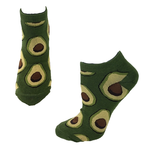 Fashion Culture Avocado Print Novelty Ankle Socks