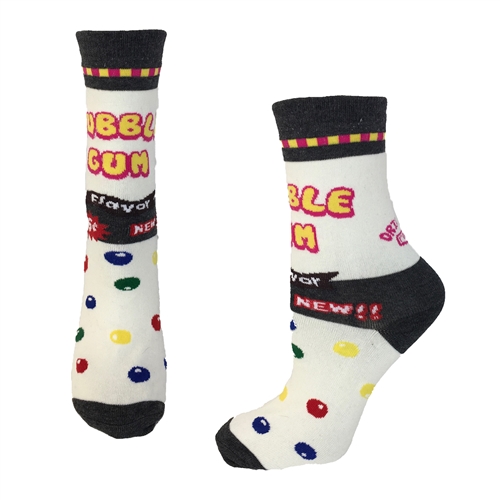 Kitsch Retro Bubble Gum Crew Socks