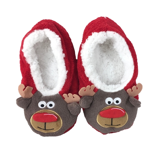 Fashion Culture Reindeer Fuzzy Slipper Socks