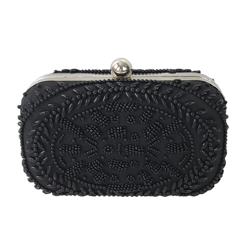 From St Xavier Victoria Beaded Box Clutch Evening Bag