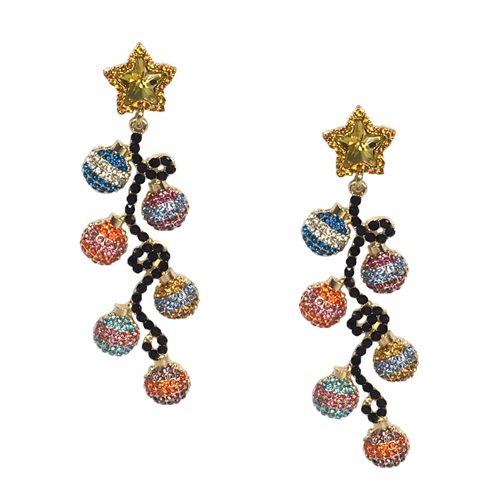 Jewelry Collection Holiday Lights Pave Drop Earrings