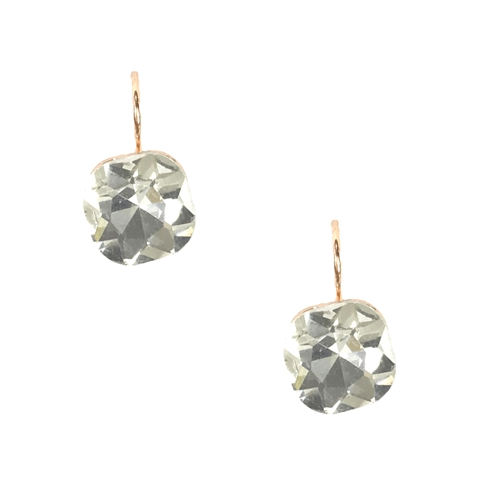Jewelry Collection Simplicity Facet Asymmetrical Square Drop Earrings