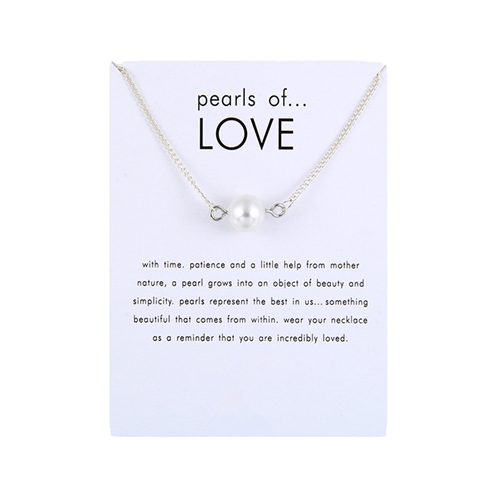 Pearls of Love Simulated Pearl Pendant Necklace