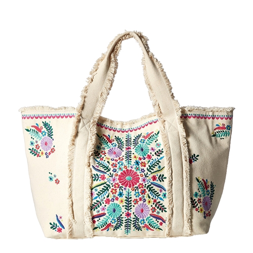 Steven By Steve Madden Kade Colorfully Embroidered Tote