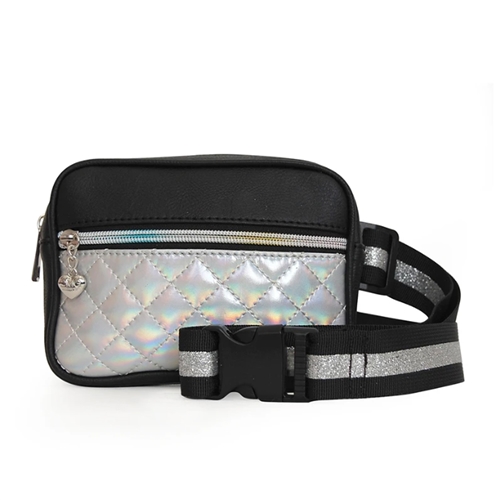 OMG! Accessories Quilted Hologram Fanny Pack Bum Bag