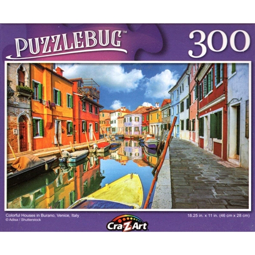 Colorful Houses in Burano, Venice, Italy 300 Small Pc Jigsaw Puzzle