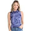 Tie Dye Convertible Cowl Neck Face Covering Tank Top