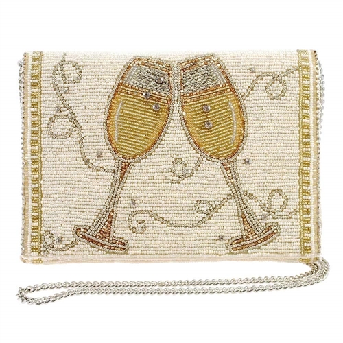 Mary Frances Champagne Toast Convertible Bridal Clutch