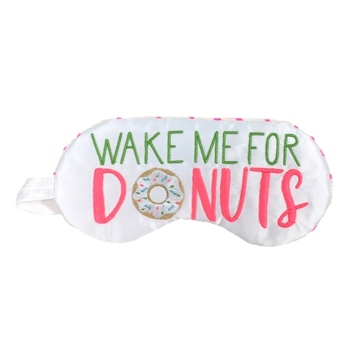 Sleepy Cottage Wake Me for Donuts Satin Sleep Mask