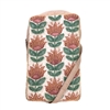 Spring Blossom Floral Beaded XL Phone Crossbody Pouch Bag