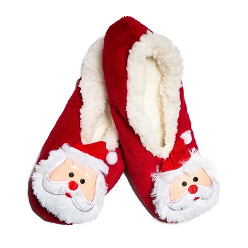 Top It Off Santa Fleece Lined Slipper Socks