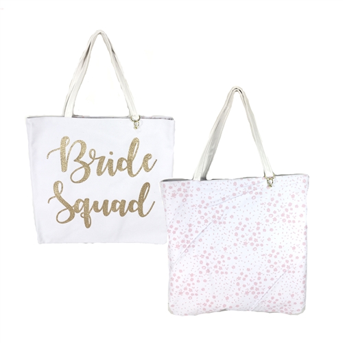 Bride Squad Floral Reversible Tote