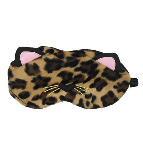 Kitty Cat Ears Fuzzy Faux Fur Sleep Mask