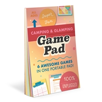 Camping Glamping 6 Games Notepad Travel Activities Portable Pad