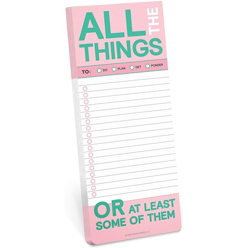 All the Things Make A List Daily Planner Task Memo Pad