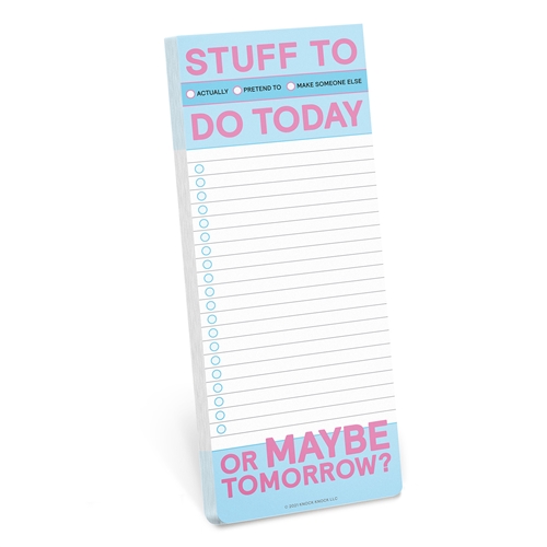 Stuff to Do Today Make A List Daily Planner Task Memo Pad