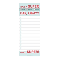 Have a Super Day Make A List Daily Planner Task Memo Pad