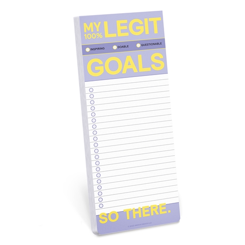 Knock Knock My Legit Goals To Do Make A List Daily Planner Task Memo Pad