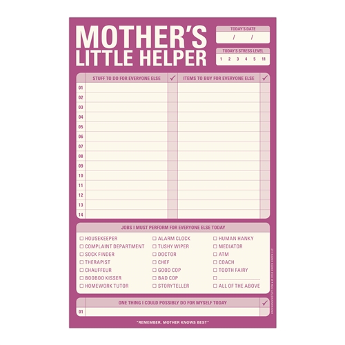 Knock Knock Mother's Little Helper Checklist Note Pad
