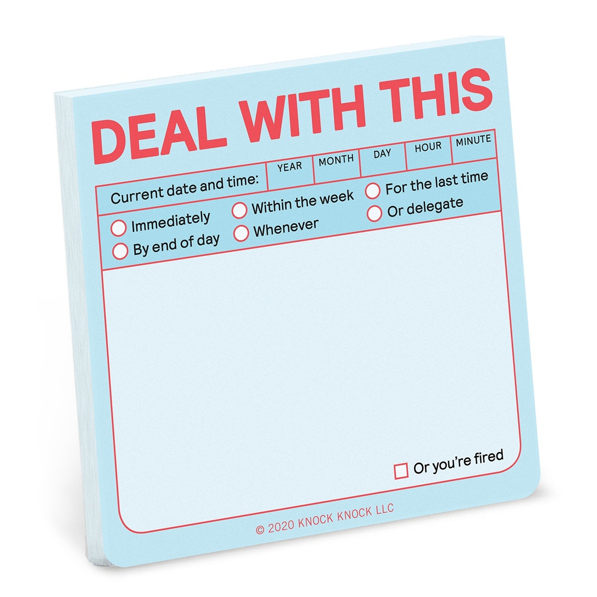 Knock Knock Deal with This To Do Sticky Note Pad, Pastel