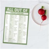 Vegetarian Grocery Shopping List Pad All Out Of Magnetic Fridge Pad