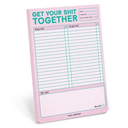 Knock Knock Get Your Shit Together To Do Checklist Note Pad