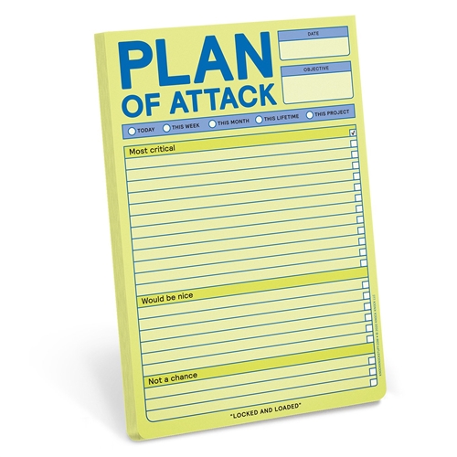 Plan of Attack To Do Daily Checklist Task Pad
