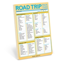 Knock Knock Road Trip Packing List Checklist Note Pad