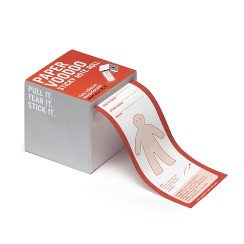 Knock Knock Paper Voodoo Sticky Notes 26 Ft Roll Red