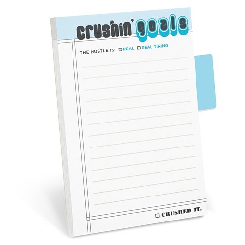 Knock Knock Crushinâ€™ Goals Sticky Notes Tabbed Note Pad