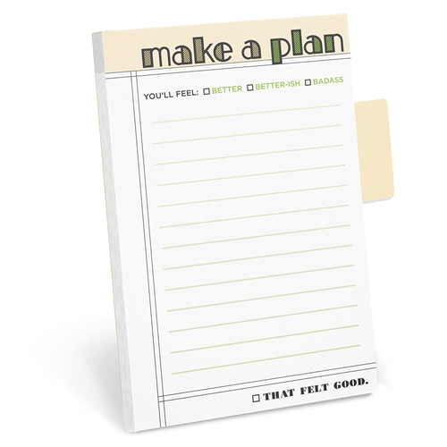 Knock Knock Make a Plan Sticky Notes Tabbed Note Pad