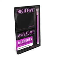 High Five Awesome Sticky Note Pads & Gel Pen Desk Set