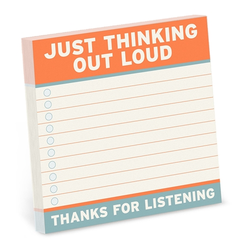 Knock Knock Thinking Out Loud Large To Do Sticky Note Pad