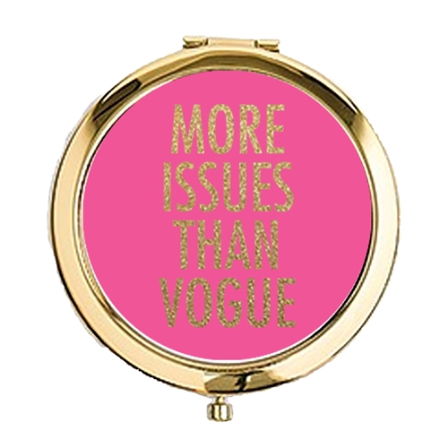 More Issues Than Vogue Round Mirror Compact