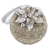 Mary Frances Snow Globe Ornament Beaded Wristet