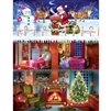 SunsOut Who's on the Roof? Santa Christmas 500 Large Piece Jigsaw Puzzle