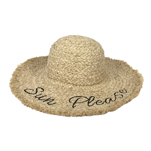 Sun Please Woven Raffia Sun Hat