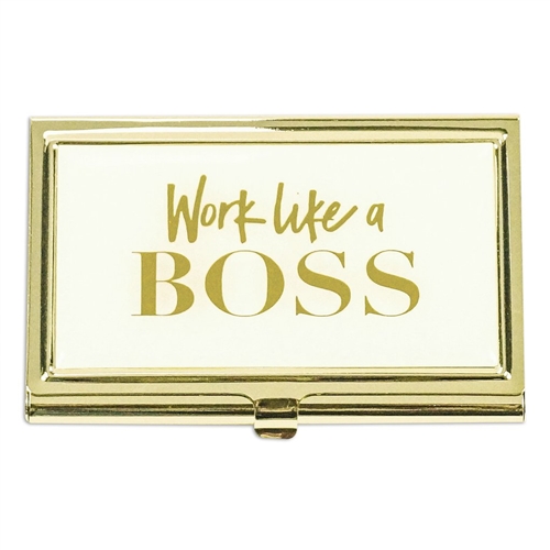 Work Like A Boss Business Card Holder