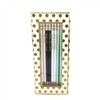 Mary Square Pep Talk Inspirational Phrase Pencil Set, 8-Piece Motivational Stationery Gift Box, Pink & Aqua Design for Students & Adults