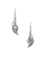 1928 Jewelry Filigree Leaf Drop Earrings