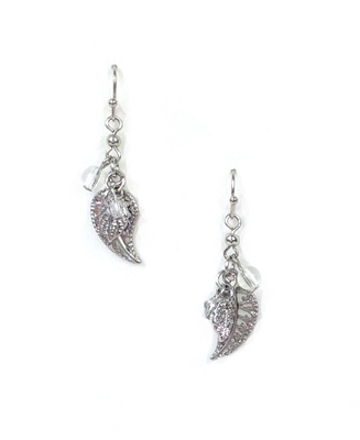1928 Jewelry Filigree Leaf Drop Earrings