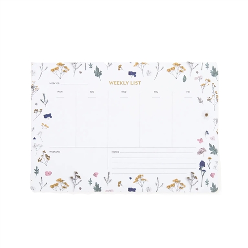 Botanical Weekly Planner Desk Pad 52 Pages