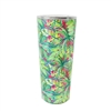 Mary Square 24 oz Double Wall Stainless Steel Tumbler with Lid - Watercolor Palm Green Multicolor Vacuum Insulated Travel Mug