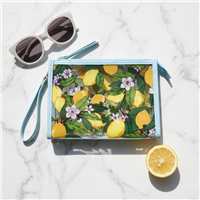 Vera Bradley Clear Beach Wristlet Wet Dry Swim Ditty Bag Lemon Grove