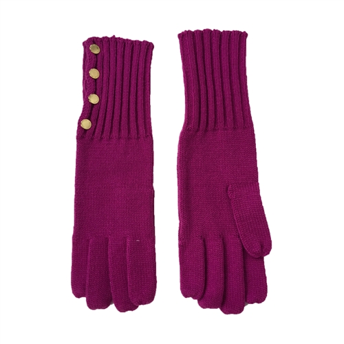 Michael Kors Button Up Long Knit Gloves