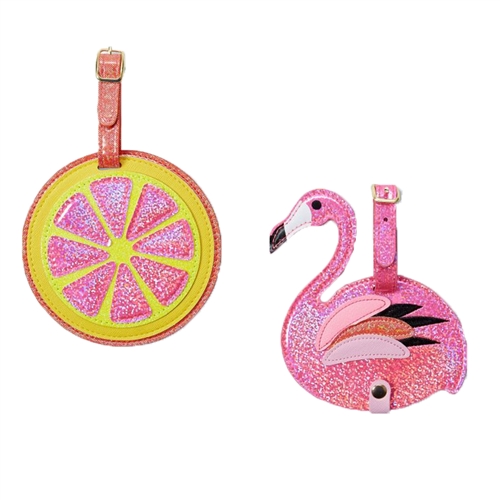 Tropical Pink Flamingo & Citrus Fruit Slice Duo Lu