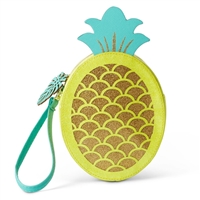 Glittering Tropical Pineapple Wristlet Bag